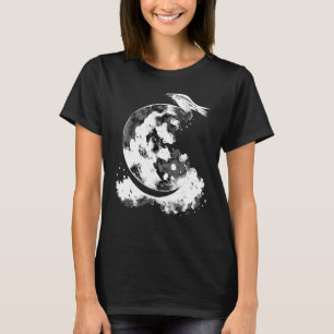 Crescent Måne Raven Witch Aesthetic Astrology Goth T Shirt