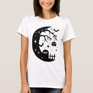 Crescent Måne RIP Fladdermus Pumpkin Halloween Mug T Shirt