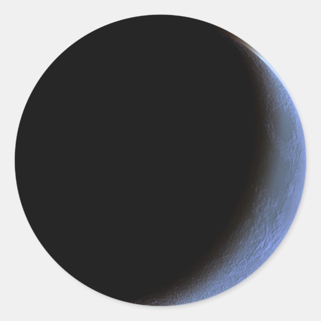 Crescent Måne Runt Klistermärke (Framsida)