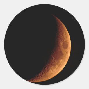 Crescent Måne Runt Klistermärke