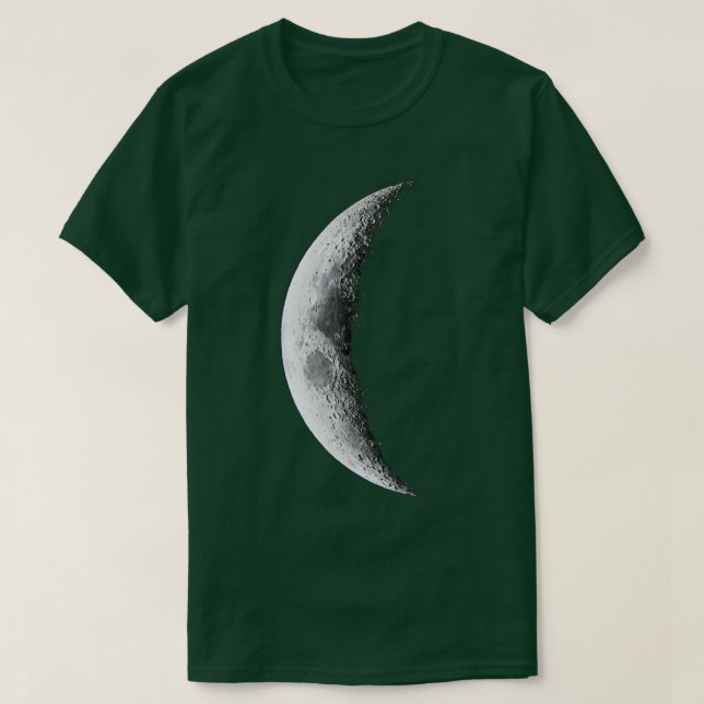 Crescent Måne Rymden Galaxy Astronomy T Shirt (Design framsida)