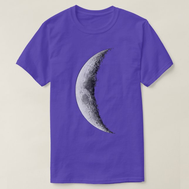 Crescent Måne Rymden Galaxy Astronomy T Shirt (Design framsida)
