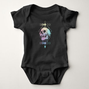 Crescent Måne Skull Occult Witchcraft Pastel Goth T Shirt