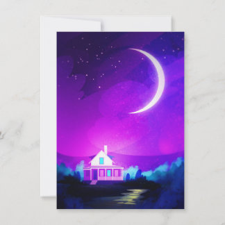 Crescent Måne Tack Kort