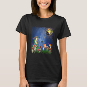 Crescent Måne Tarot Cat Aesthetic T Shirt