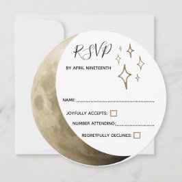 Crescent Moon Wiccan Handfasting-svar Inbjudningar