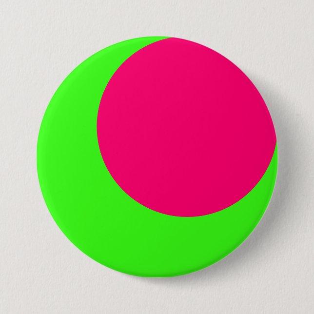 Crescent Neon Duo Custom Button Knapp (Framsida)