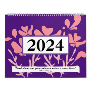 Crescent new design color quarts Shakespeare Kalender