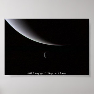 Crescent of Neptune and Triton Poster