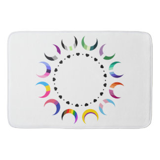 Crescent Pride Måne & Black Hjärter Badrumsmatta