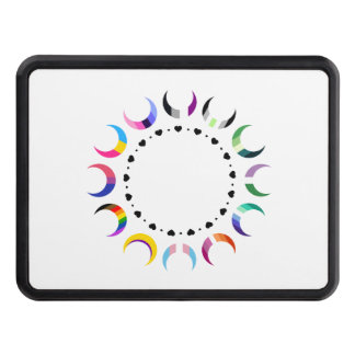 Crescent Pride Måne & Black Hjärter Dragkroksskydd