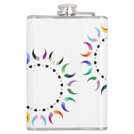 Crescent Pride Måne & Black Hjärter Fickplunta