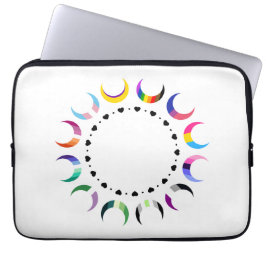 Crescent Pride Måne & Heart Ring Laptop Fodral