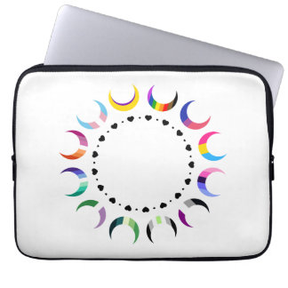 Crescent Pride Måne & Heart Ring Laptop Fodral