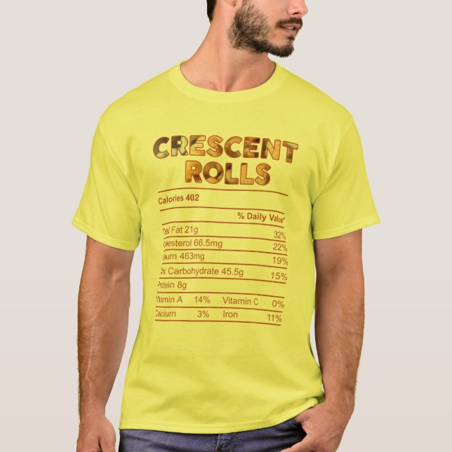 Crescent Rolls Nutrition Facts Thanksgiving Matchi T Shirt (Framsida)
