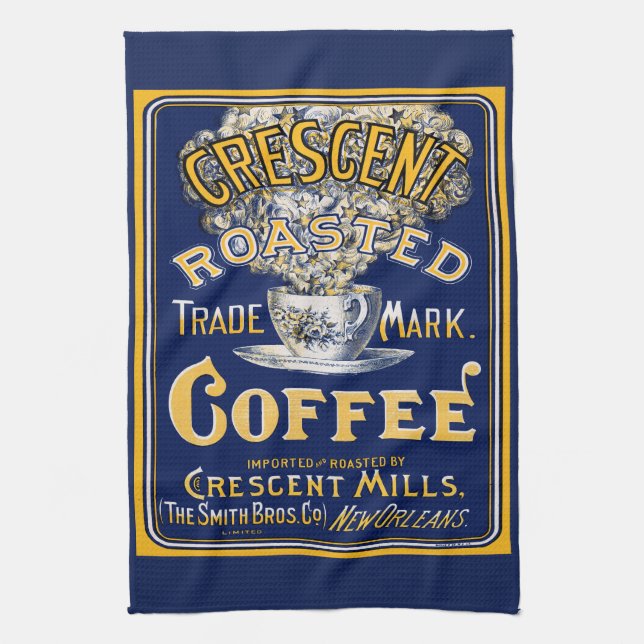 Crescent rostad kaffe kökshandduk (Vertikal)