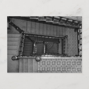 Crescent Stairwell Grayscale Vykort