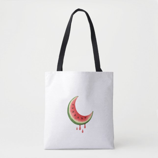 Crescent Watermelon - Måne Segce Fruit Illustratio Tygkasse (Framsida)