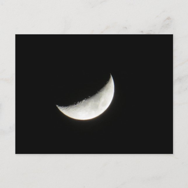 Crescent Waxing Måne Vykort (Framsida)