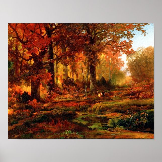 Cresheim Glen, Wissahickon, Autumn Thomas Moran Poster (Framsidan)