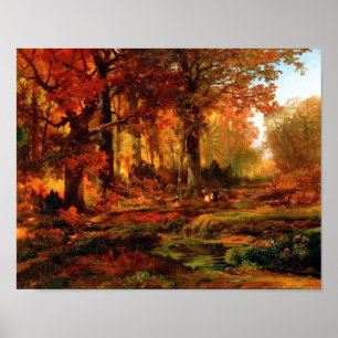 Cresheim Glen, Wissahickon, höst Thomas Moran Poster