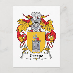 Crespo Family Crest Vykort