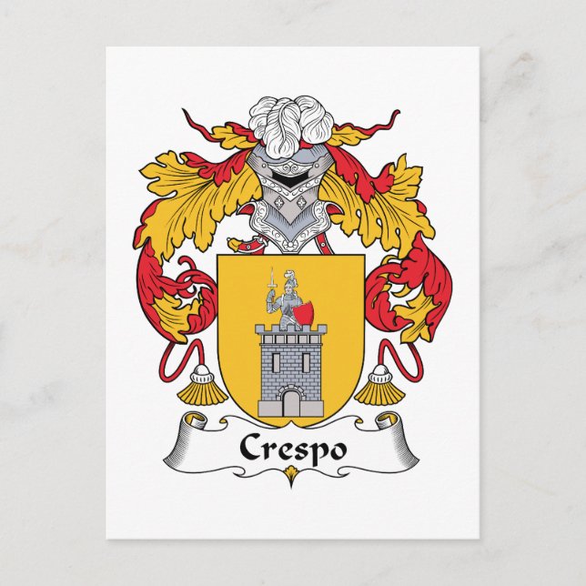 Crespo Family Crest Vykort (Framsida)