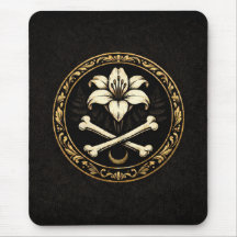 Crest Mouse Pad | Dark Academia Lily & Bones