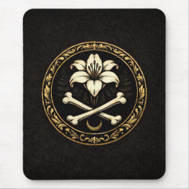Crest Mouse Pad | Dark Academia Lily & Bones Musmatta