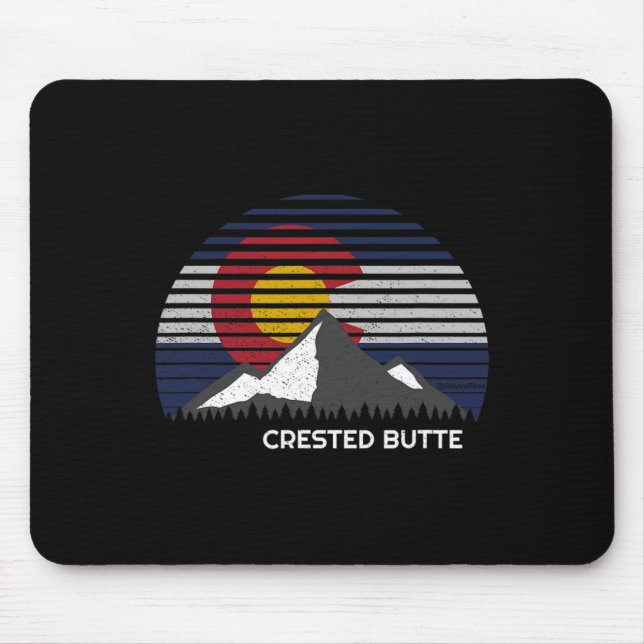 Crestate Butte Colorado Flagga Musmatta (Framsidan)