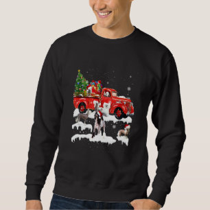 Crestation Red Lastbil Julafton Merry Kristus Lång Ärmad Tröja