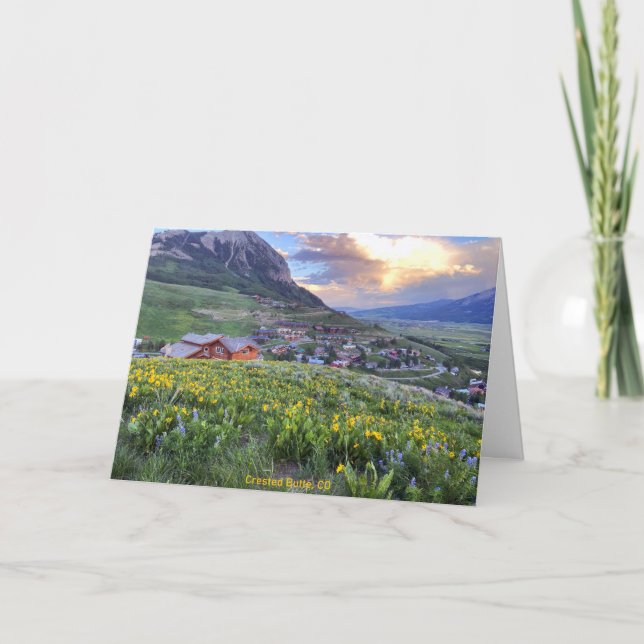 Crested Butte, CO Fotografi Tack Kort (Framsida)