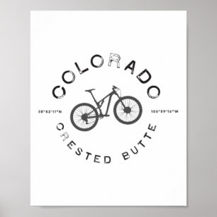 Crested Butte Colorado Mountainbike T-shirt Poster