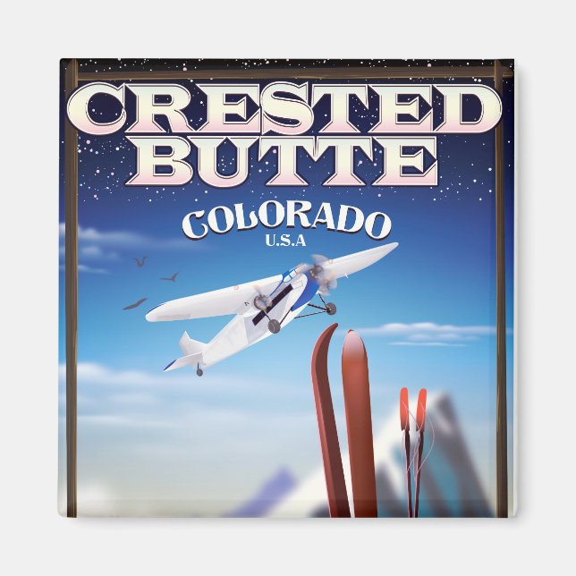 Crested Butte Colorado resemapposters Magnet (Framsidan)