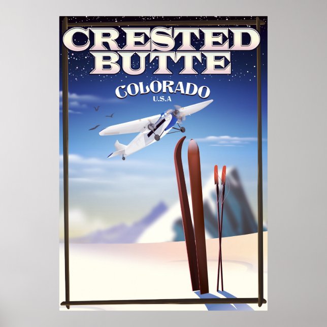 Crested Butte Colorado resemapposters Poster (Framsidan)