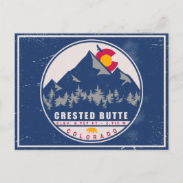 Crested Butte Colorado Retro Solnedgång Souvenirer Vykort
