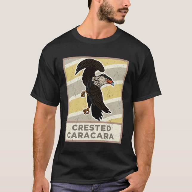 Crested caracara birds biologist ornithologist bir t shirt (Framsida)