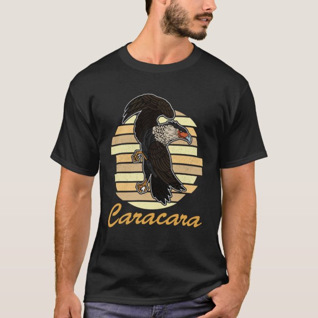 Crested caracara birds biologist ornithologist bir t shirt (Framsida)