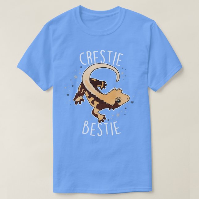 Crested Gecko Lizard Reptile Crestie Bestie T Shirt (Design framsida)
