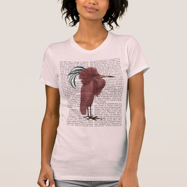 Crested Marsala Bird Tee Shirt (Framsida)