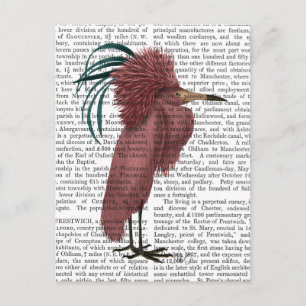 Crested Marsala Bird Vykort