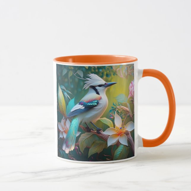 Crested Teal Winged Jay Mugg (Höger)
