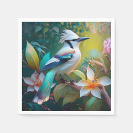 Crested Teal Winged Jay Pappersservett