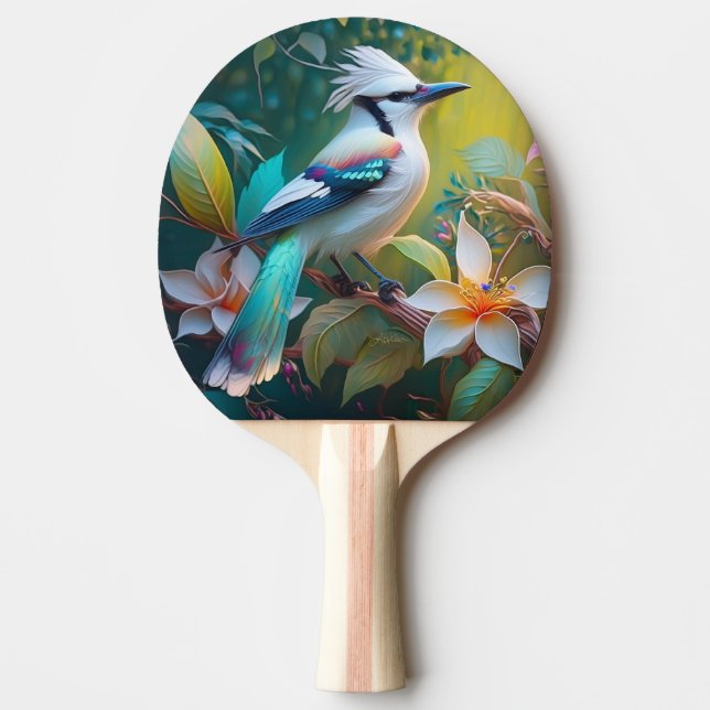 Crested Teal Winged Jay Pingisracket (Framsidan)