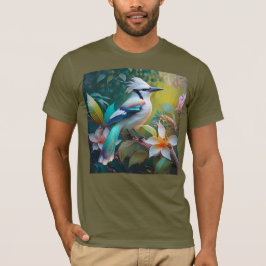 Crested Teal Winged Jay T Shirt