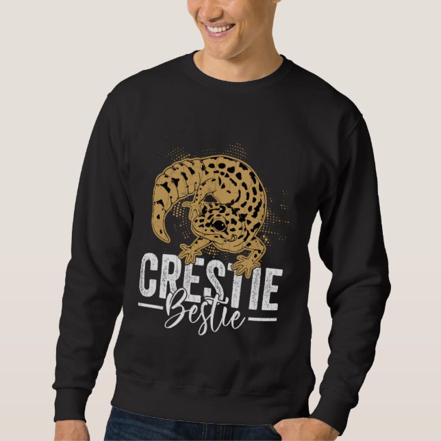 Crestie Bestie  Reptiles  Reptile Owner Graphic Lång Ärmad Tröja (Framsida)