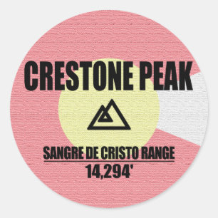 Crestone-toppen Runt Klistermärke