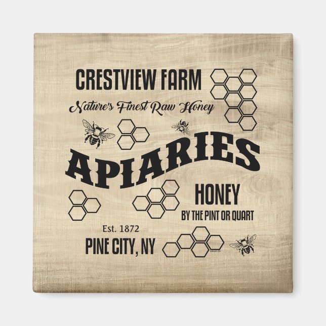 CRESTVIEW FARM APIARIES MAGNET (Framsidan)