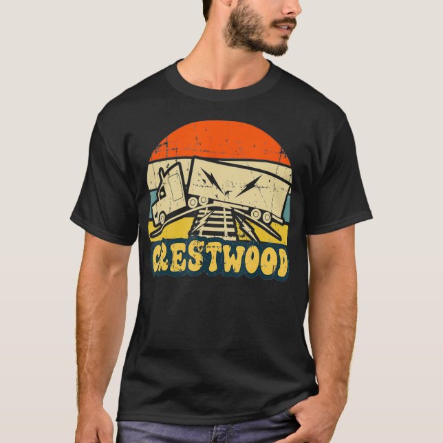Crestwood Kentucky KY Tourism Semi Lastbil om T Shirt (Framsida)