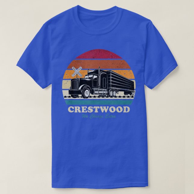 Crestwood Kentucky KY Tourism Semi Stuck on Railro T Shirt (Design framsida)